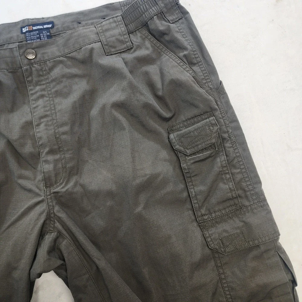 5.11 Tactical Series Mens Cargo Pants 42x30 Olive Green Ripstop Work Trousers